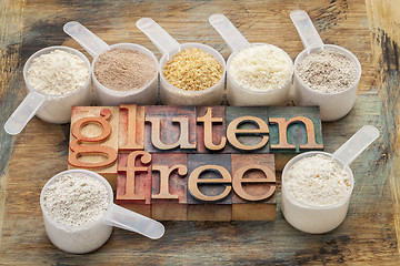 Image showing gluten free flours and typography