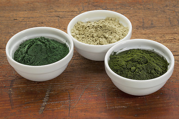 Image showing kelp, spirulina and chlorella 