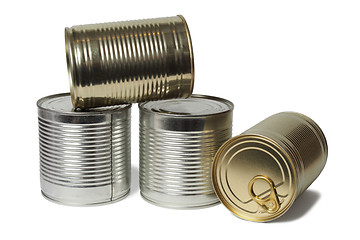 Image showing Tin Cans on White