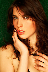 Image showing Brunette model pose