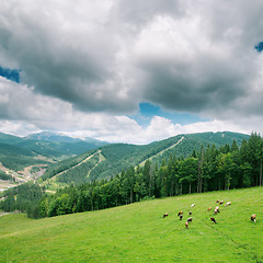 Image showing low clouds over mountain