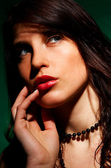 Image showing Brunette model pose