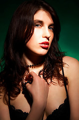 Image showing Brunette model pose