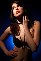 Image showing Brunette model pose