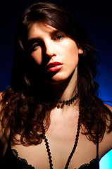 Image showing Brunette model pose