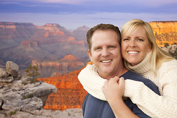 Image showing Happy Affectionate Couple at the Grand Canyon