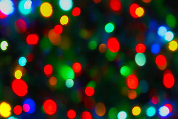 Image showing Holiday unfocused lights