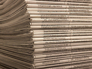 Image showing lots of newspapers