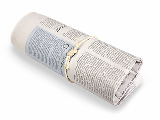 Image showing rolled newspaper
