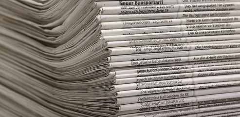 Image showing lots of newspapers