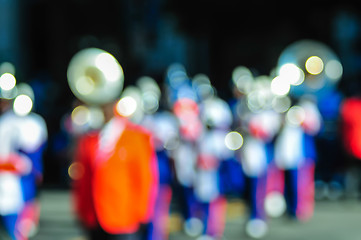 Image showing high school band tuba player