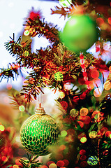 Image showing christmas tree ornaments and decorations