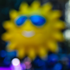 Image showing abstract and defocused image of a thanksgiving parade in a big c