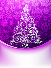 Image showing Christmas Tree, Greeting Card. EPS 10