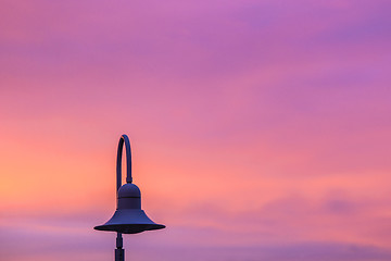 Image showing lantern in red sky