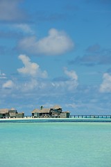 Image showing tropical water home villas