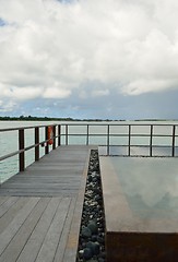 Image showing tropical water home villas