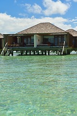 Image showing tropical water home villas