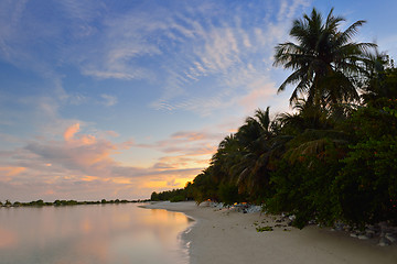 Image showing tropical water home villas