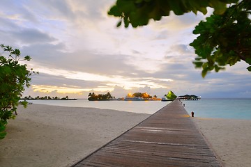 Image showing tropical water home villas