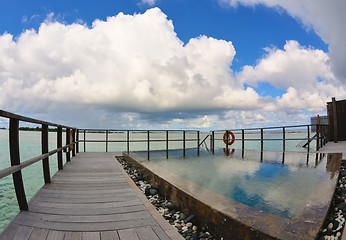 Image showing tropical water home villas