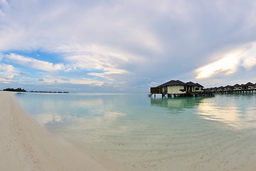 Image showing tropical water home villas