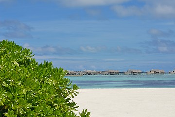 Image showing tropical water home villas