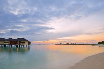 Image showing tropical water home villas