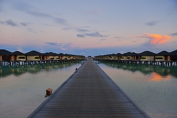 Image showing tropical water home villas