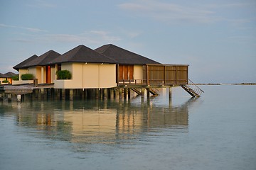 Image showing tropical water home villas