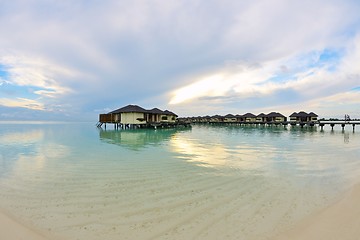 Image showing tropical water home villas