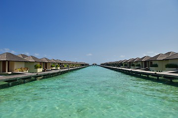 Image showing tropical water home villas