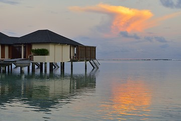 Image showing tropical water home villas