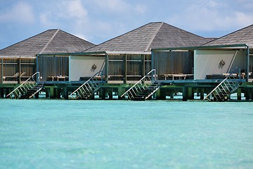 Image showing tropical water home villas