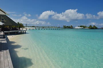 Image showing tropical water home villas