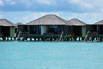 Image showing tropical water home villas