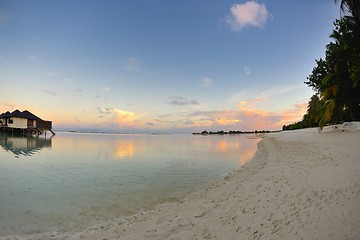 Image showing tropical water home villas