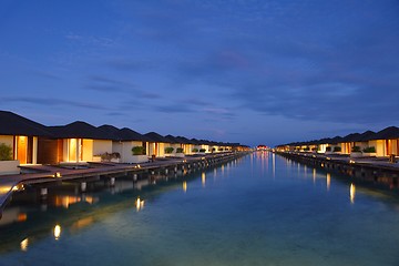 Image showing tropical water home villas