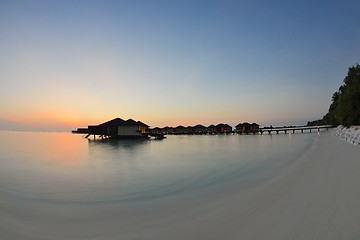 Image showing tropical water home villas