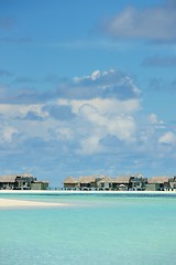 Image showing tropical water home villas