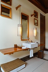 Image showing Luxury modern bathroom
