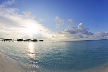 Image showing tropical water home villas