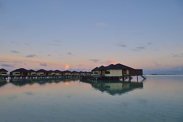 Image showing tropical water home villas