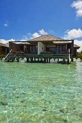 Image showing tropical water home villas