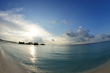 Image showing tropical water home villas