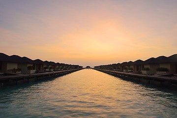 Image showing tropical water home villas