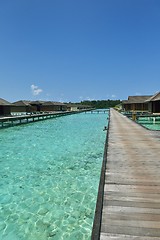 Image showing tropical water home villas