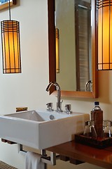 Image showing Luxury modern bathroom