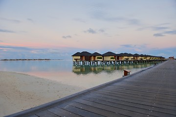 Image showing tropical water home villas