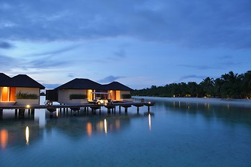 Image showing tropical water home villas